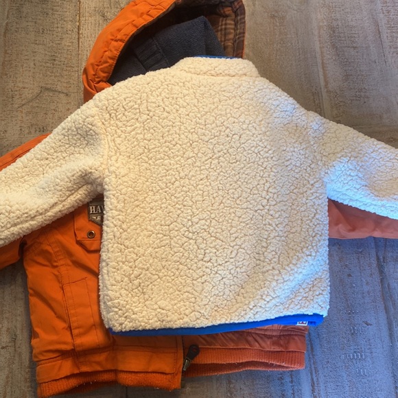🧡💙Boys bundle sweater jacket Sherpa 💙🧡size 12-18 months - Picture 8 of 9